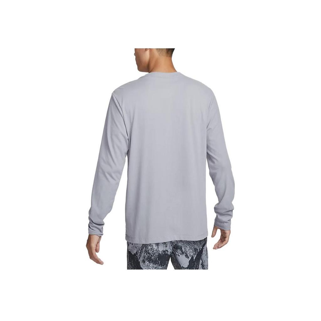 Nike Dri-Fit Rundhals-Pullover Schnelltrocknendes Langarm-T-Shirt Herren T-Shirts Zementgrau FN0828078