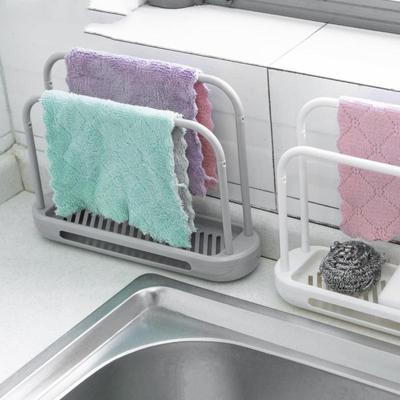 Household Rag Rack Kitchen Supplies Table Top Cleaning Drainage Rack Sink Storage Rack Household Large Sponge Storage Rack