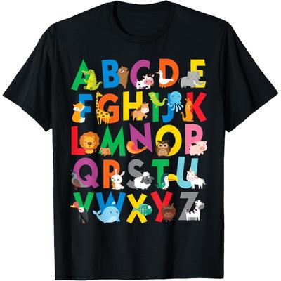 Zoo Animal Alphabet ABCs Learning Letters Boys Girls T-Shirt