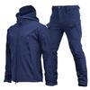 Men's Outdoor Warm-up Set - Camouflage Lined Thick Jacket and Pants, Soft-shell Jacket Set