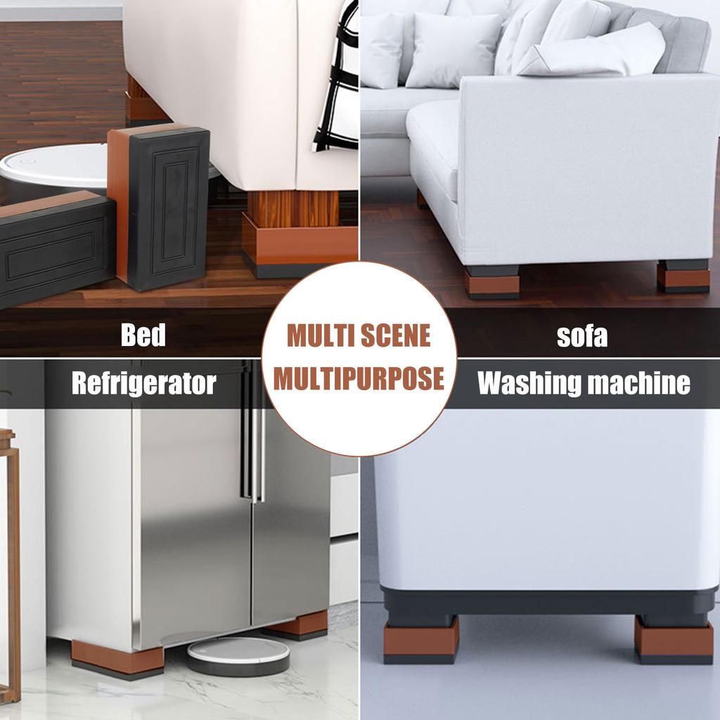 4/8pcs Bed Risers with Anti Slip Pad Heavy Duty Adjustable Furniture Riser Stackable Desk Lifts Leg Extenders for Table Couch