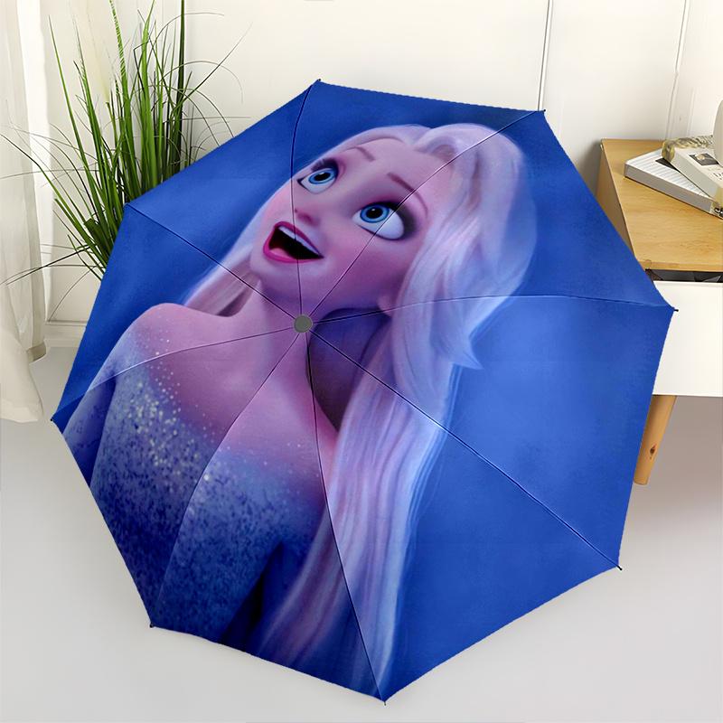 

Elsa Frozen Durable Cartoon Folding Umbrella, Portable 3-Fold Compact Umbrella for Men and Women, Suitable for Travel or Daily Use.Y042