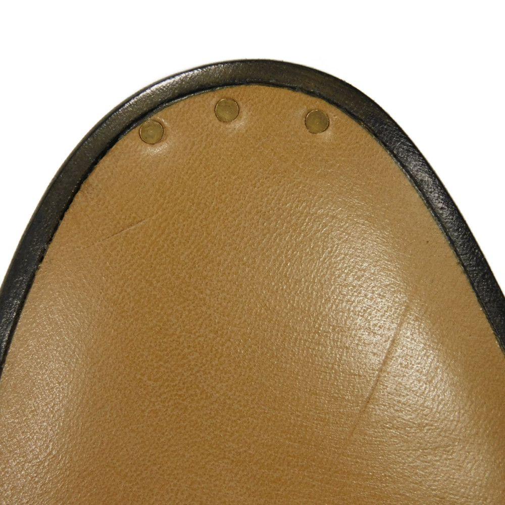 Used 9539 Lace-up Derby Shoes, Calfskin, Size 9.4", 699306, 0F300, 1000, 7902, 5 Interlocking G Chains, Black Men's