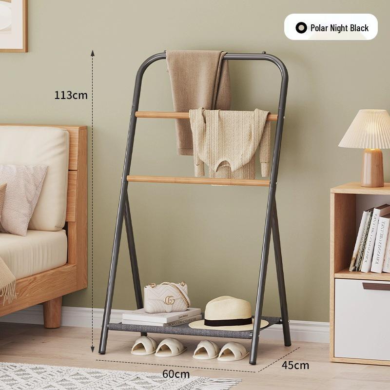 Складная напольная вешалка для одежды: Прикроватная вешалка и хранение брюк для спальни или общежития. Metal