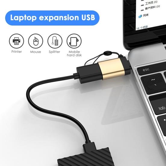 USB 3.0 Female to Type-C Male OTG Converter Charge Data Sync Adapter for Laptop