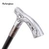 Silberner Harz Adler Gehstock Mode Dekorativer Stahlstock Gentleman Elegant Cosplay Stock Knauf Krummstab 93cm