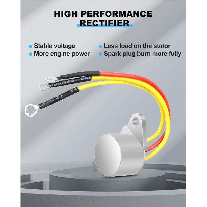 ECCPP Voltage Regulator Rectifier Fit for Johnson Evinrude Outboard Motors Rectifier Regulator 582399 583408 580795 581603 582307 580841 581305