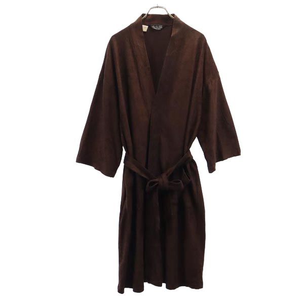 One Size Robe 70s Vintage Velvet Robe Coat F Brown Men's Used