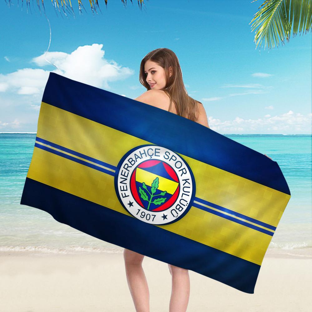 

F-Fenerbahce-Football-Fans Microfiber Beach Towel Absorbent Quick dry Soft Yoga Swimming Resort Mountain Climbing Towel W80*H160(CM)