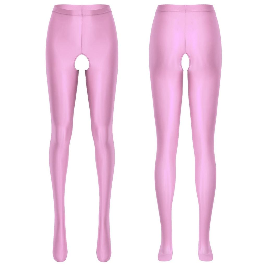 Women's High Waist Control Top Tights Shiny Pantyhose Silky Stockings