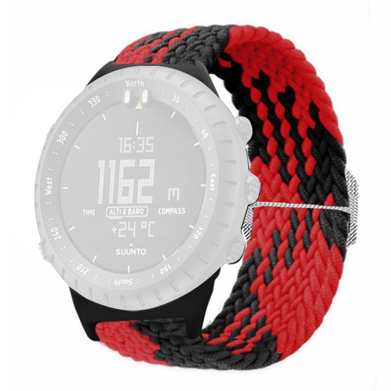 For Suunto Core Watch Band Stretchy 22mm Soft Nylon Elastic Braided Strap