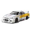 Alloy Gtr34 Car Model With Lights Sound Steering For Kids Toy Collection