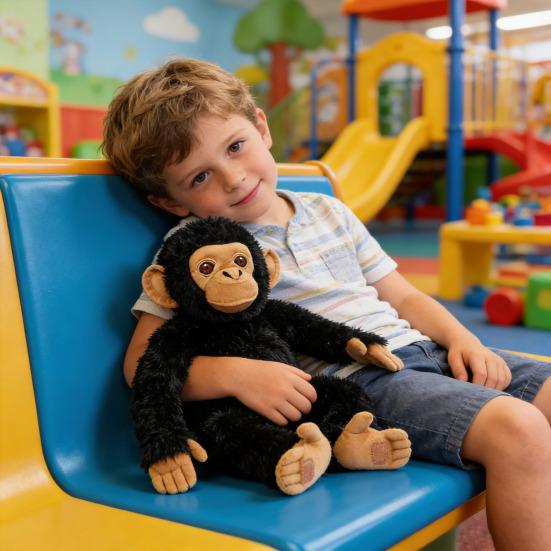 Punch Monkey Plush 20 Inch Soft Stuffed Animal Pillow Emotional Support Zoo Animal Plush Companion for Kids Adults Stress Relief