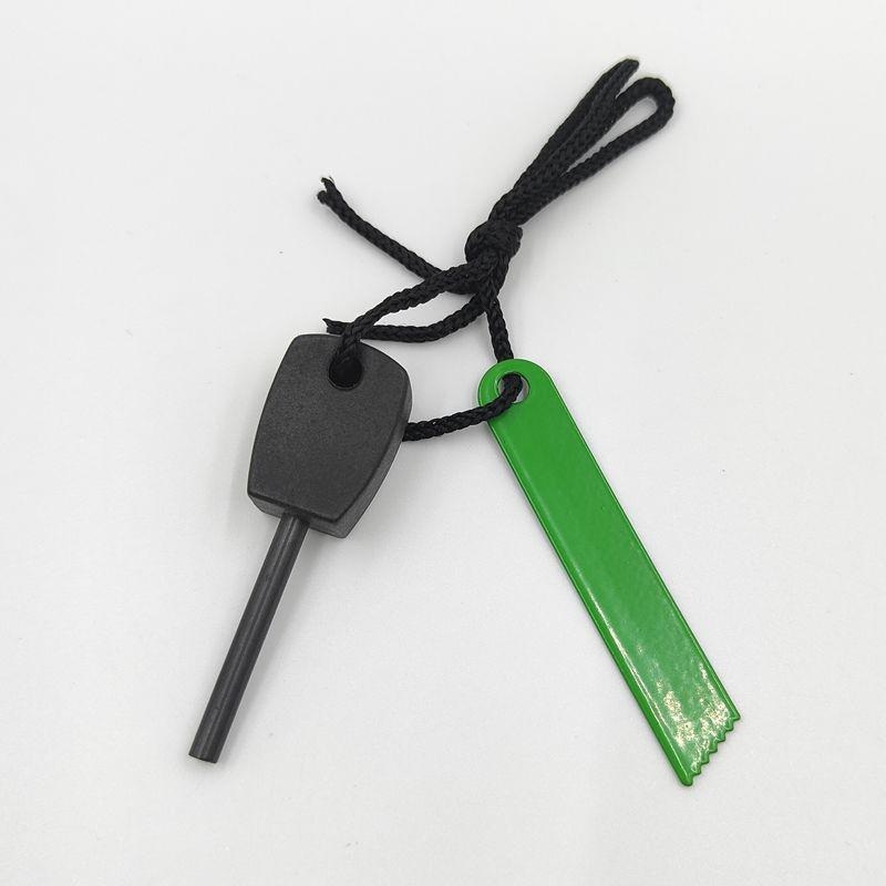 Compact Camping Survival Kit: Waterproof Mini Flint Fire Starter with Magnesium Rod for Hiking