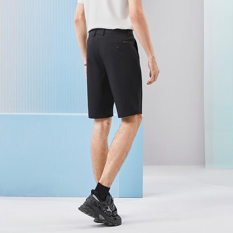 Qipai Men s Striped Straight-Leg Casual Shorts 35