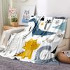 Cartoon Dinosaur Throw Blanket Soft Flannel Blanket for Chair Travelling Camping Kids Adults Bed Couch Cover Winter Queen King
