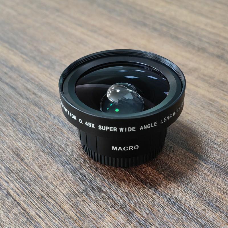 0.45x Wide Angle Macro Lens Smartphone Camera External Clip-on Universal Mobile Photography Accessory