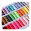LIHAO Hand-stitched 100% Polyester Stock Sewing Thread 39 Color Set Sewing Handicraft Embroidery Thread Approx. 200 Meters