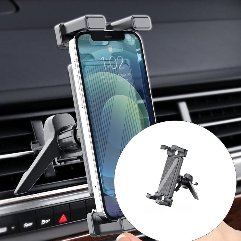 Adjustable Car Vent Phone Holder For Large Screens Antislip Grip 360 Degree Rotation Mount for Tablets And Mobile Device