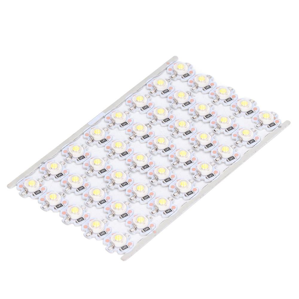 40pcs 1W LED Chip Bulb Aluminum Plate Light Source Chip Durable LED Lamp Beads  Automotive Lighting