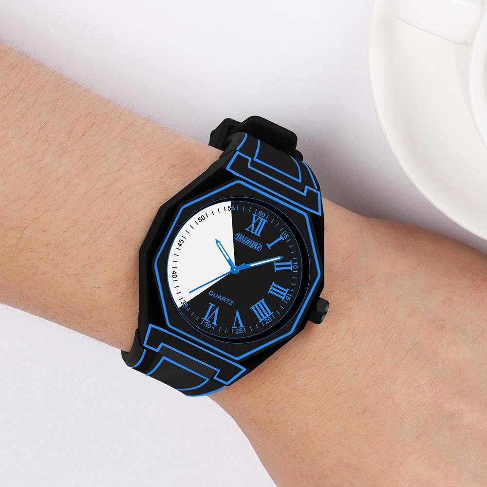Modern Minimalist Sketching Creative Sports and Leisure Watch Creative Design Waterproof Watch