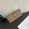 Long Women Wallets Two-tone Genuine Leather Wallet Clutch Bag First Layer of Cowhide Purse Zipper Hasp Bifold Billfold Purse