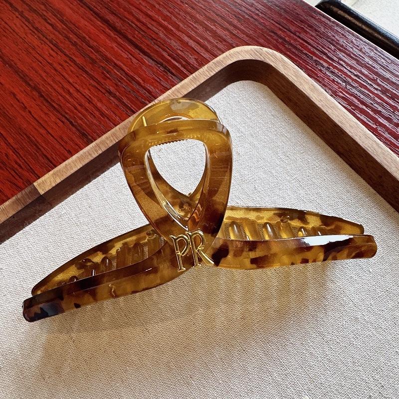 

Korean New Style Elegant Leopard Pattern Acrylic Hair Grab, Large Hair Shark Clip Accessories