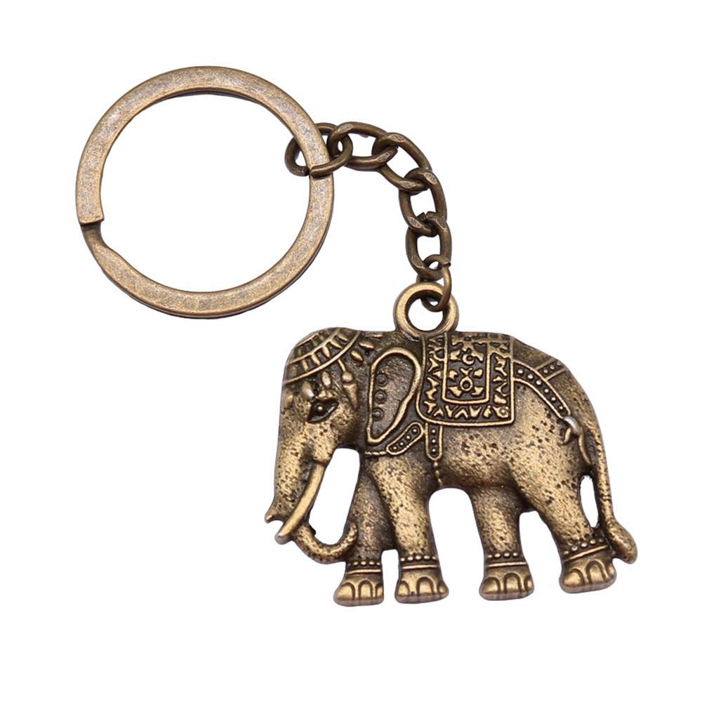 Pendants Elephant Charm Keychain Animal Theme Key Ring 28mm