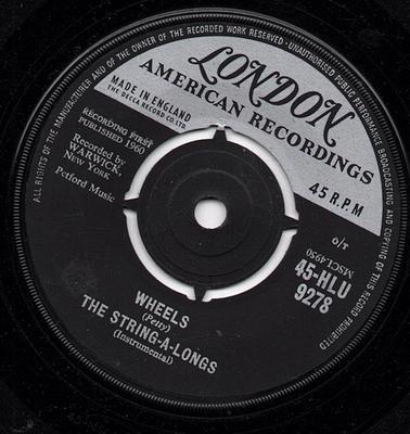 Disque 7 pouces STRING-A-LONGS - Wheels 45HLU9278 London Records, 1961 UK Rock Occasion