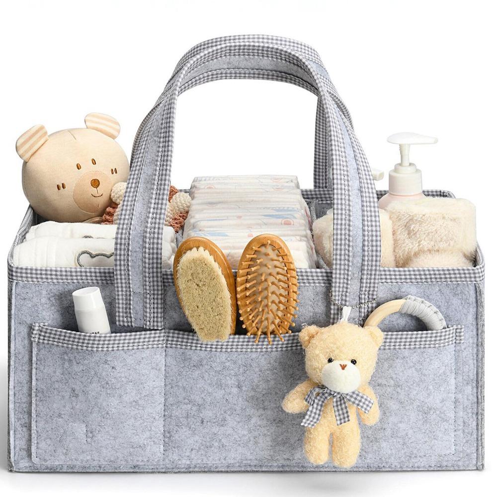 Filz Kinderzimmer Aufbewahrungskorb Große Kapazität Windeltasche Geschenk für Babyparty