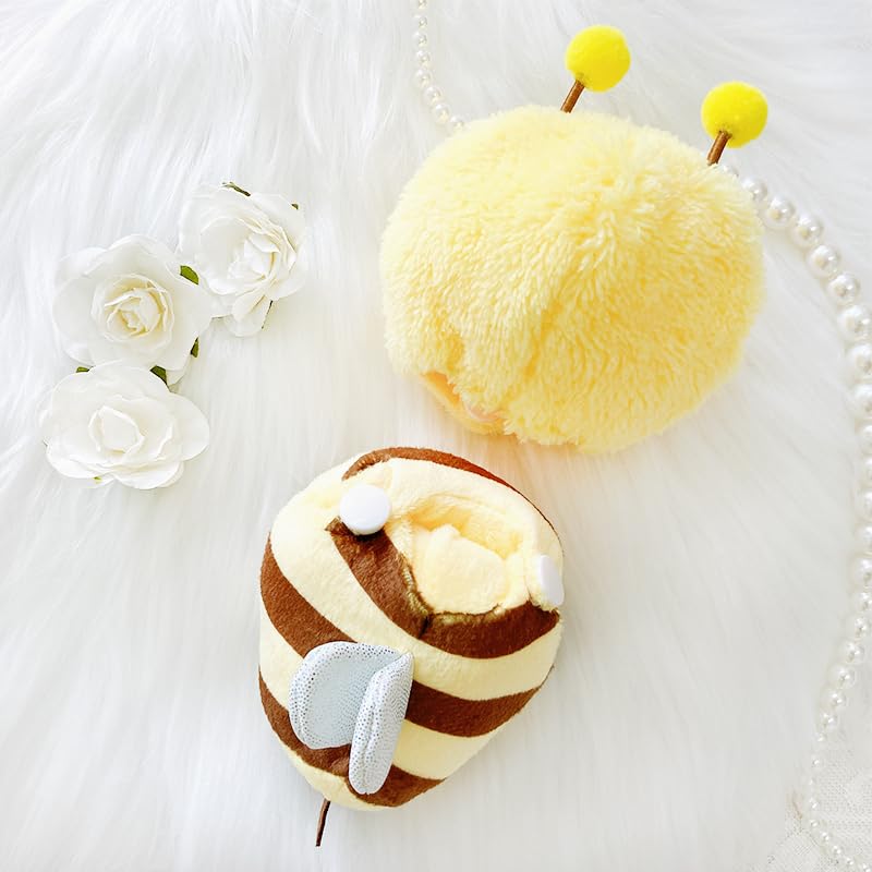 Bee Plush Costume for 10cm Plush Cotton Doll Yellow Doll, Clothes, [Used]