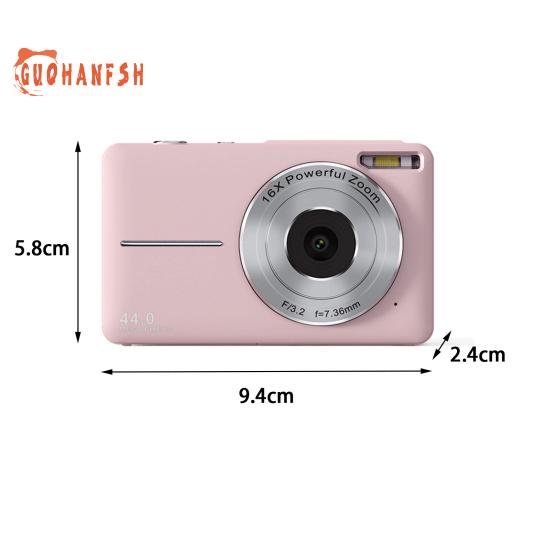 Cameră pentru studenți - 44 mega pixeli, compatibilă HD, anti vibrație, compactă, cameră digitală pentru copii, cameră mică, cadou pentru copii