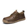 Handmade Men's Large Size Leather Driving Shoes 2026 - New Casual Stitching Design.