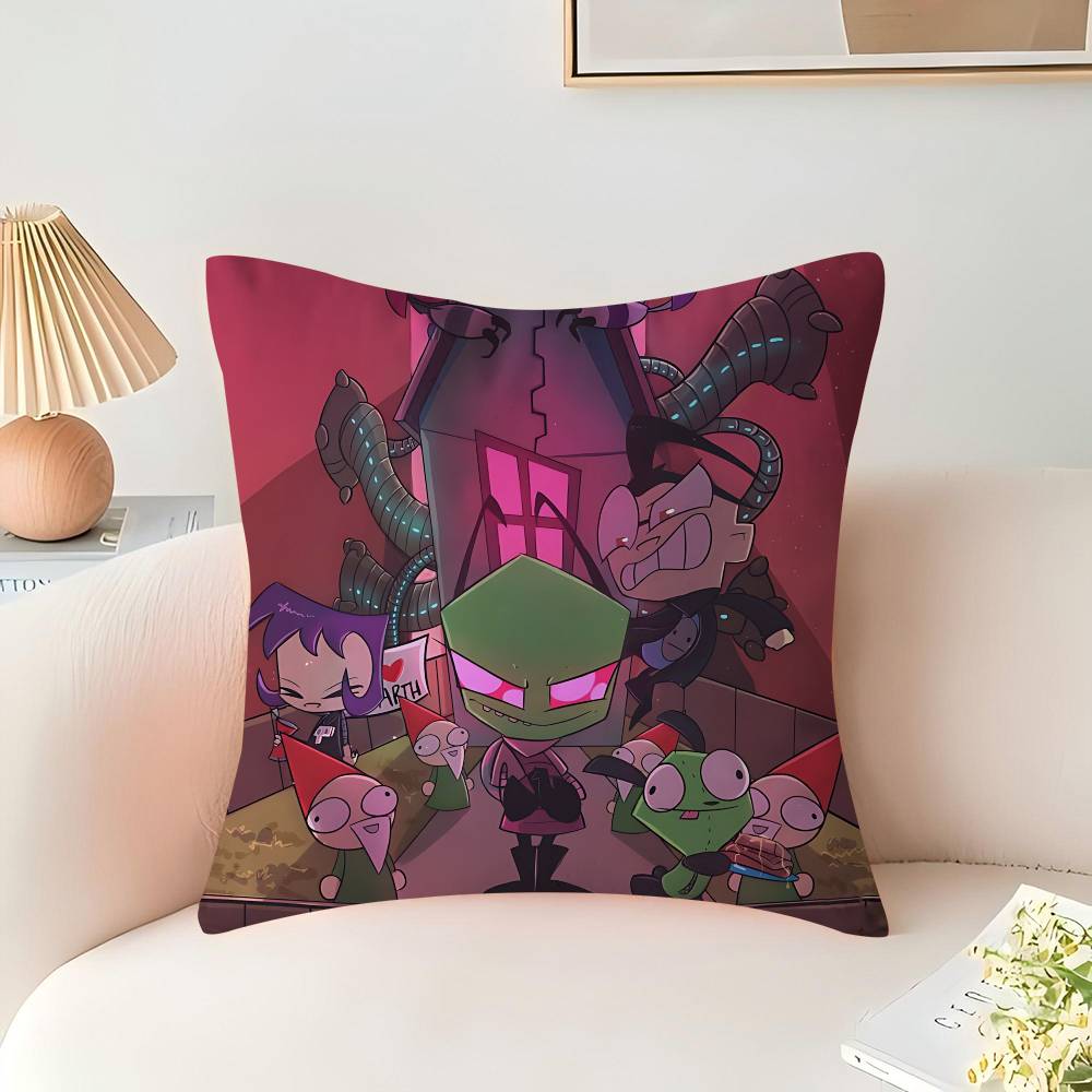 Cartoon I-Invader-Zim Personalized Pillow Cover Kids Bedroom Wild Party Decor Pillowcase Kid Birthday Shower Gift