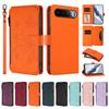 Wallet Case for 16 5G Leather - Leather/PU, Orange, With Lanyard