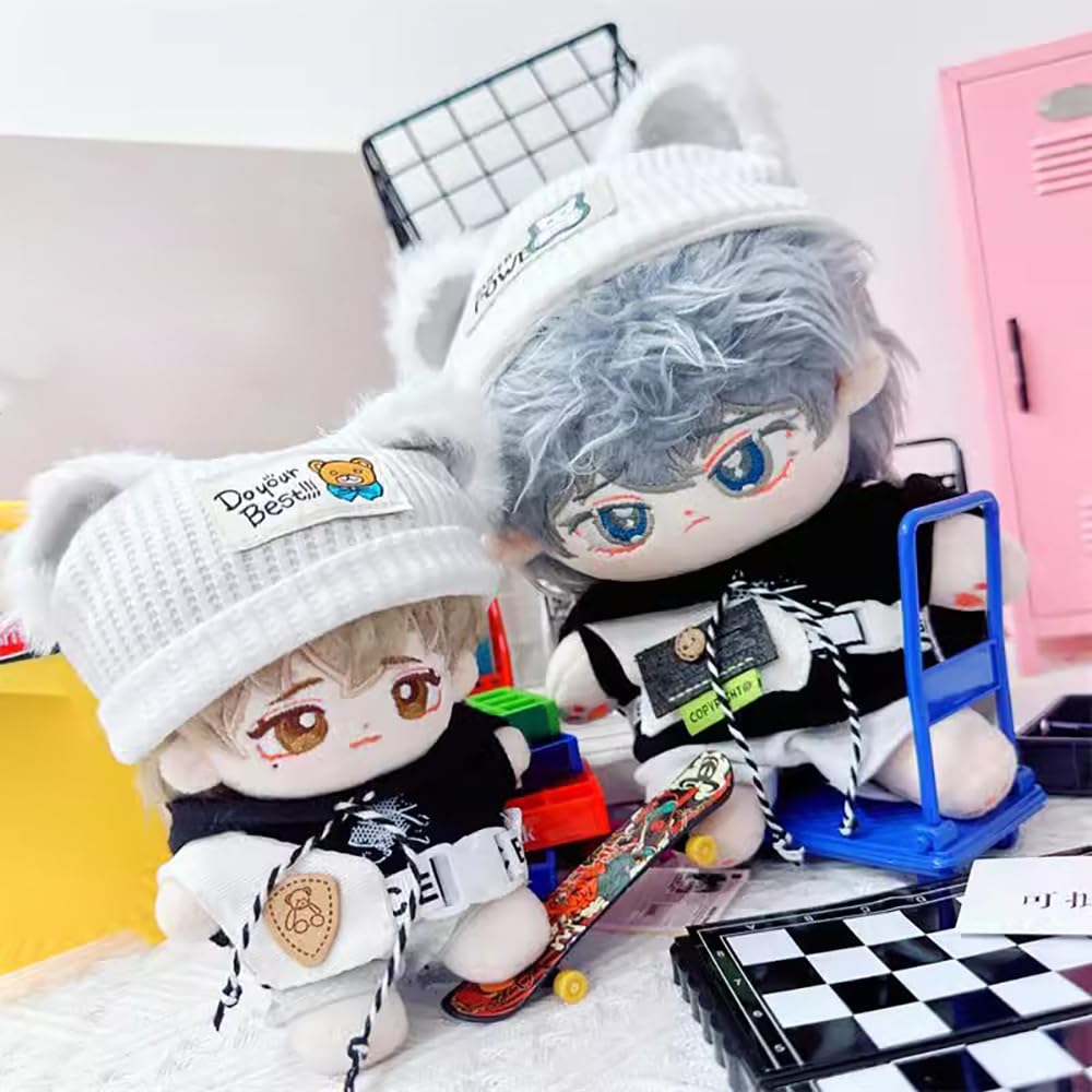niannyyhouse 10cm~15cm 20cm 40cm Plush Toy Clothes, Hat, Hoodie, Vest, Pants, Secret Agent Bear Suit, Cotton Doll, Dress-Up Accessories (10cm~15cm)