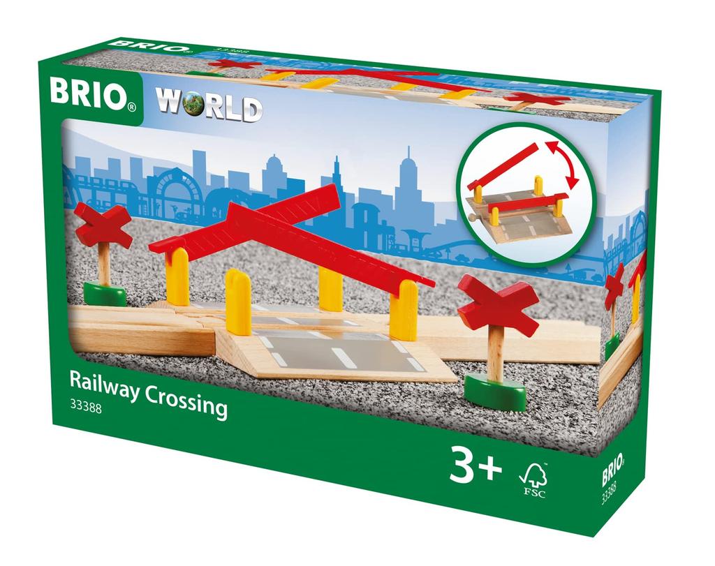 BRIO Railroad Crossing for ages 3 and Wooden Toy Rail Gift 33388, up. [Toy, Train, Set, Scenery, (Birthday/Christmas)]