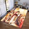 Religious Scene with Figures Reading - Non-slip rug suitable for living room and bedroom sofas."