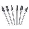 10pcs Tungsten Carbide Steel   Files Burr Set 3mm Shank 6mm Cutting Diameter Double Cut