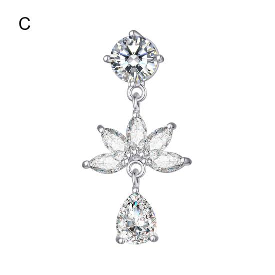 Decorative Belly Button Ring Shiny Accessory Rhinestones