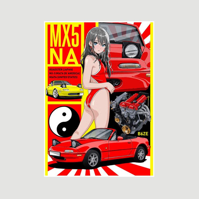 Home Decor Painting Sweet Little Loli Anime Girl Poster Cute Lolita Manga Figure White Paper Posters and Prints Bar Bedroom Decoration Mural