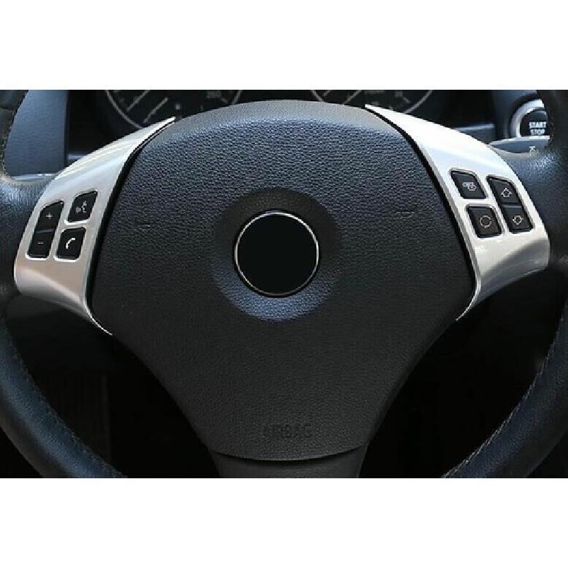 2010-2013 Cover Trim Steering Wheel Button Frame Matte Silver Fit For BMW X1 E84