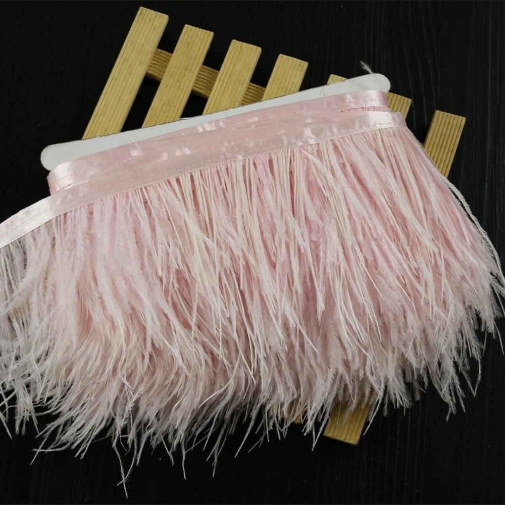 1 Meter Ribbon Tassel Ostrich Feathers Trim Feather Trim Fringe  Wedding Party Decoration