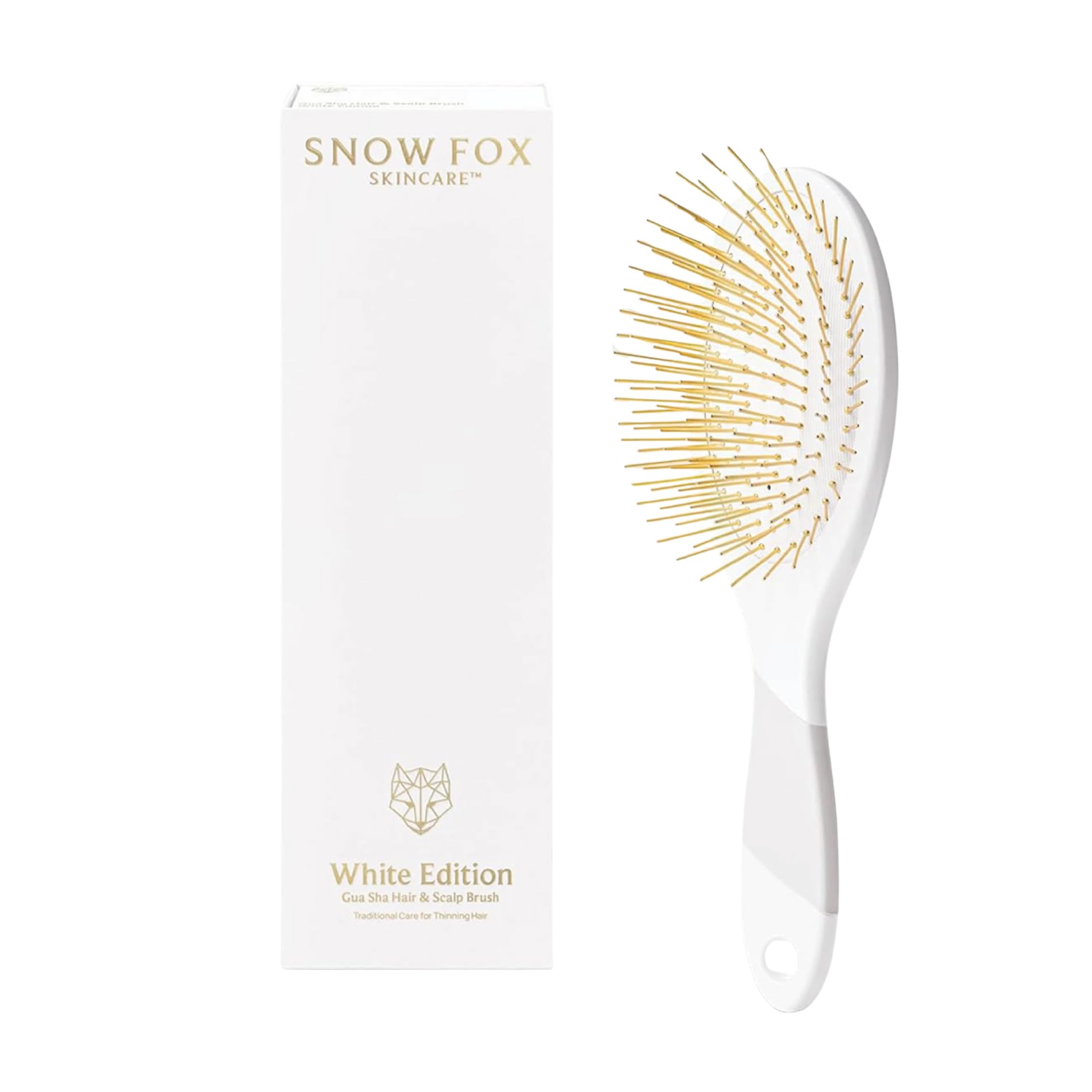 

SNOW FOX SKINCARE Premium FOX Recommended by Famous Hair and Makeup Scalp Hair Head Gua Sha Perfect as a Gift for Men and Smooth and Facial Beauty білий