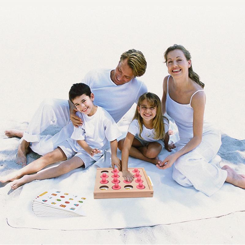 

Детская многофункциональная деревянная игрушка 3-в-1: Мемори, Летающие шахматы и Шашки розовый