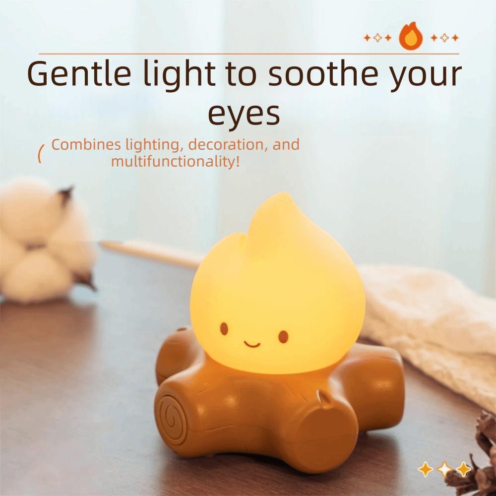 Dimmable LED Flameless Candle Soft Silicone Campfire Night Light LED Candles  Timing Function
