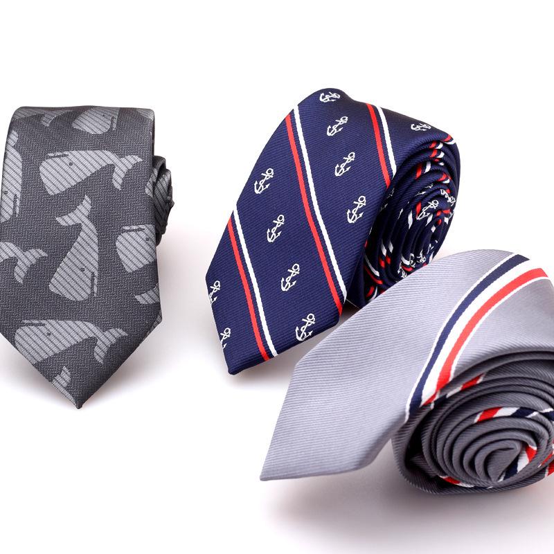 Men's Korean Style Polyester 6cm Business Ties