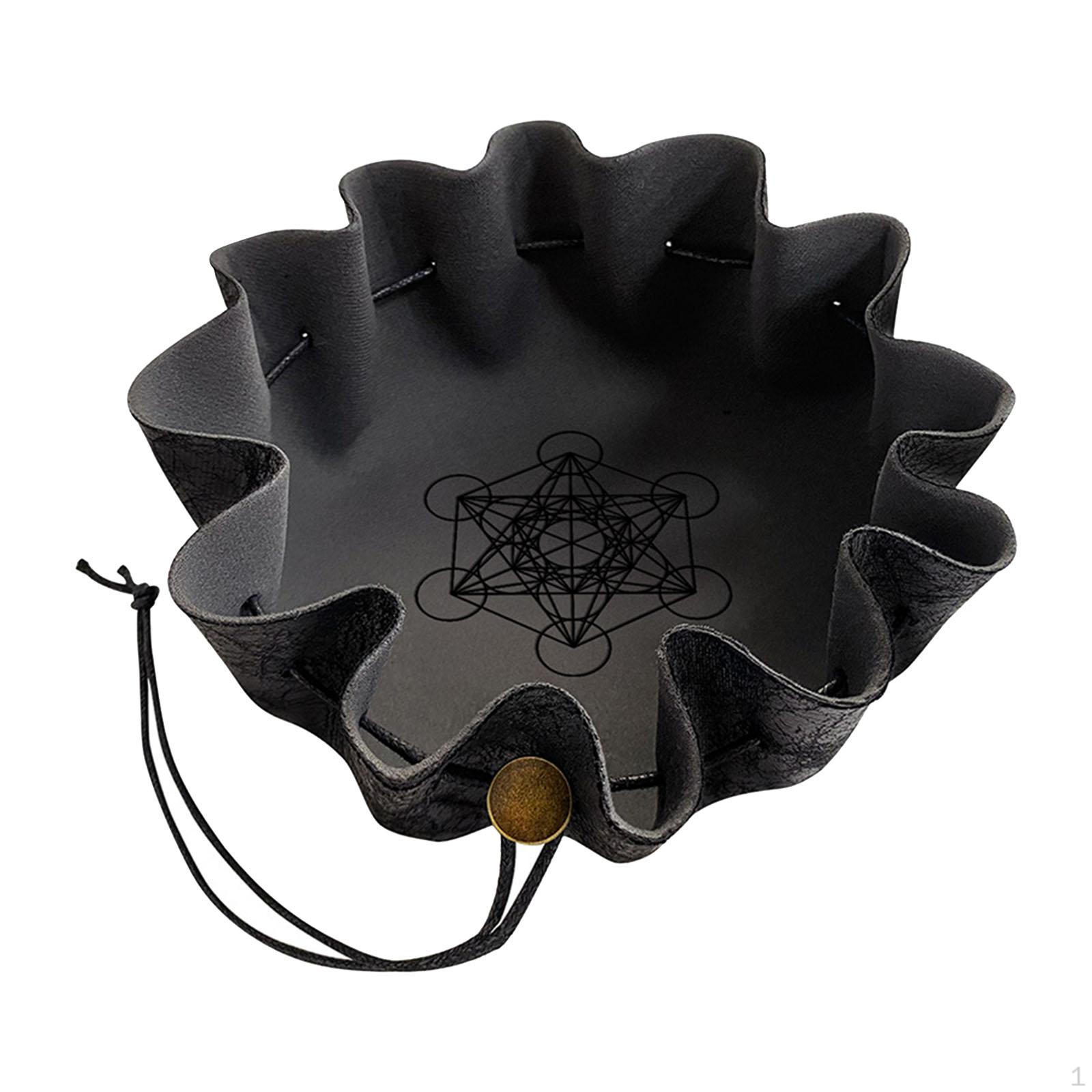 

Dice Tray Drawstring Bag Pouch Rolling Tray,Storage Case for Keys Role Playing Table Games RPG Style A