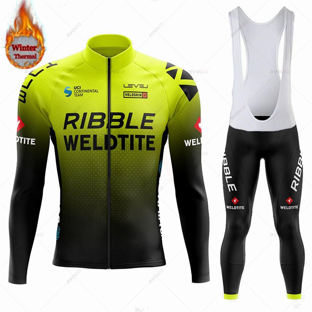 2026 Winter Velvet Warm Cycling Clothing Suit Set Wool Men Bicycle Suit Outdoor Sportswear MTB Bike Uniform Maillot Ciclisno Kit Triathlon