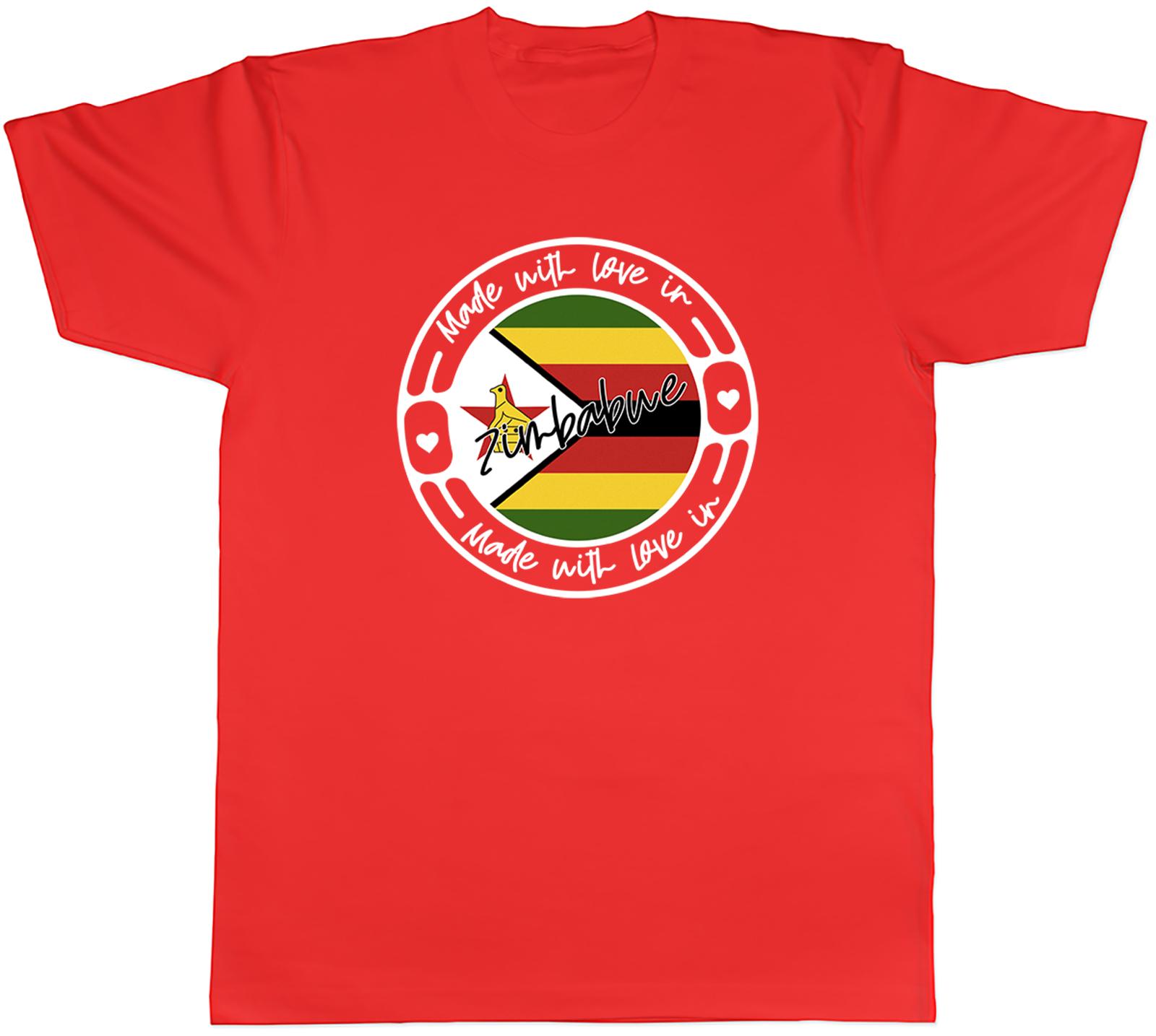 Made With Love In Zimbabwe Country Unisexs Unisex TShirt Tee Gift S